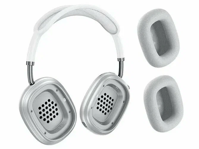Беспроводные наушники Hoco W65 Happy BT, Серебристые. Фото 4