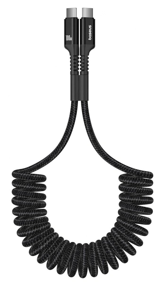 Кабель Baseus Fish-Eye Fast Charging Data Cable USB-C to USB-C 100W 1м, Чёрный (P10320203111-00). Фото 2