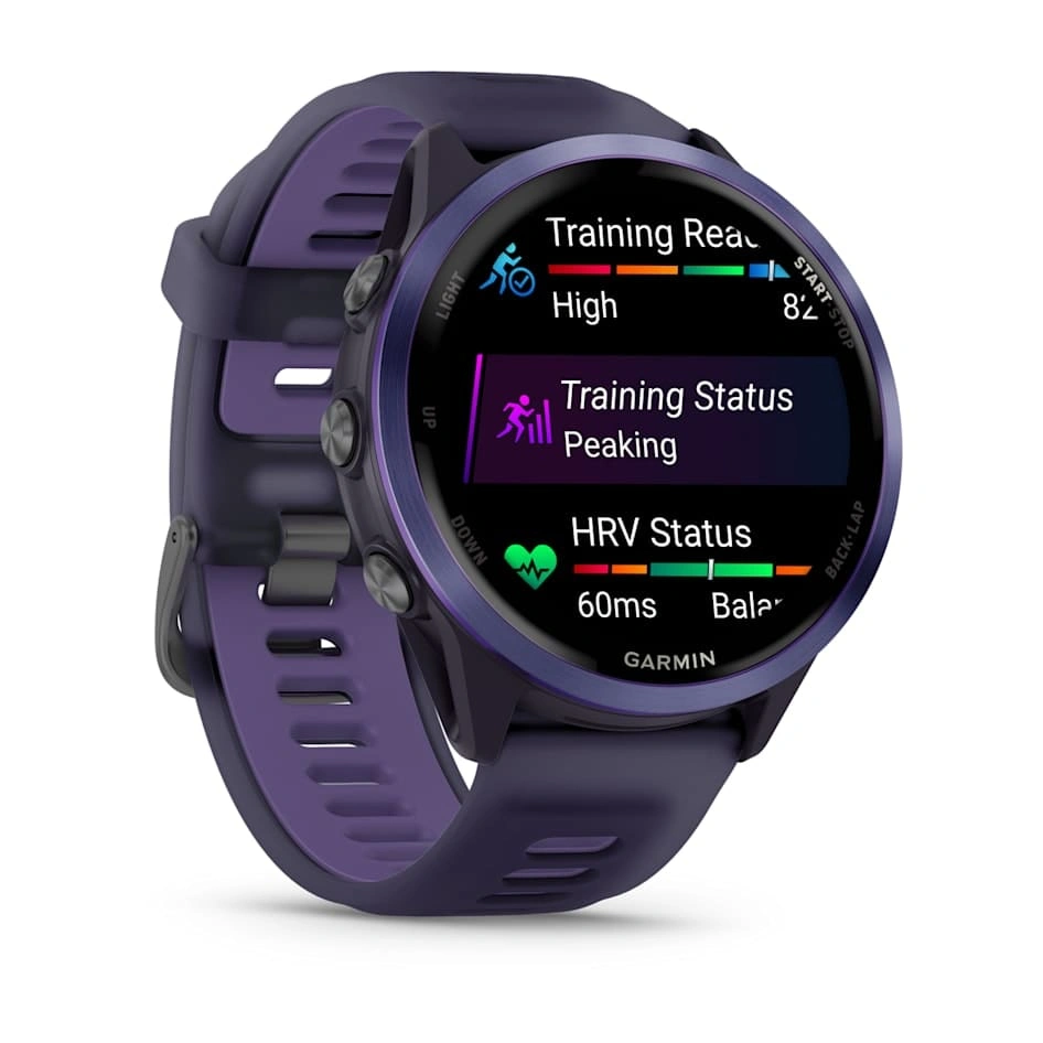 Умные часы Garmin Forerunner 570 47mm Indigo Aluminum with Translucent Imperial Purple Silicone (010-02971-02). Фото 3