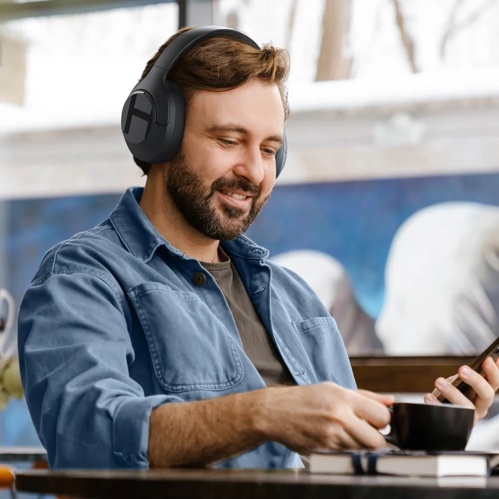 Беспроводные наушники Haylou S35 ANC, Тёмно-синий. Фото 3