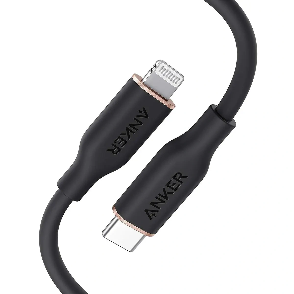 Кабель Anker PowerLine III Flow USB-C with Lightning Connector 0.9м, Black (A8662P21). Фото 1