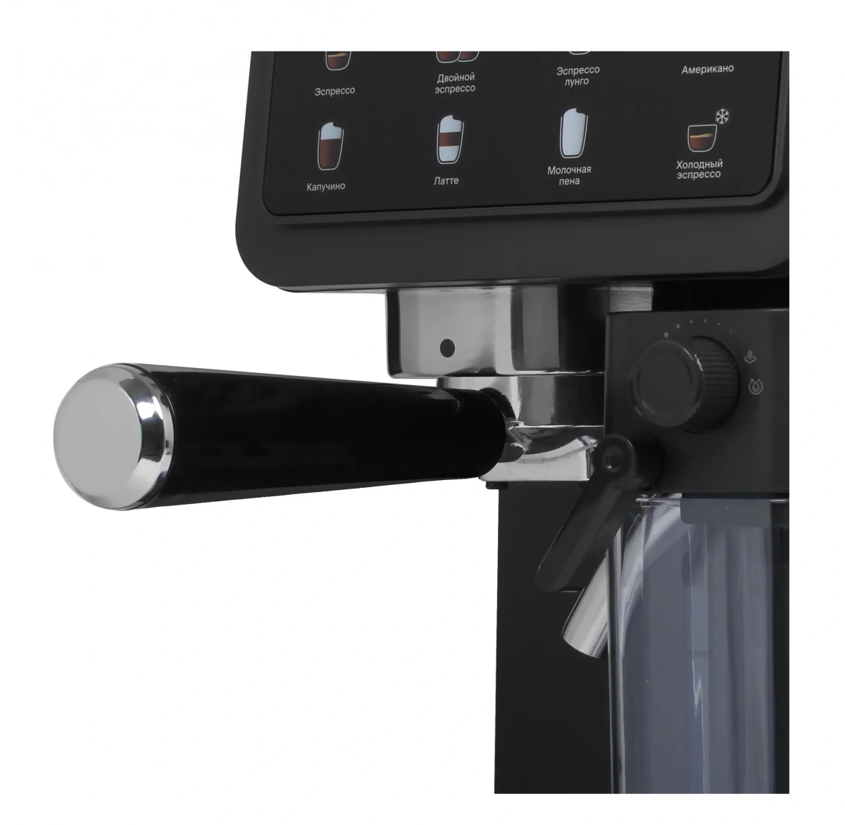 Кофеварка рожковая Tuvio с автокапучинатором, Серый (TCM10EA). Фото 4