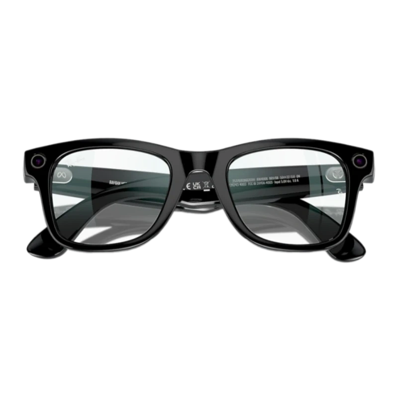 Умные очки Ray Ban Wayfarer RW4006 Shiny Black/Clear 150-50mm (601/SB50). Фото 3