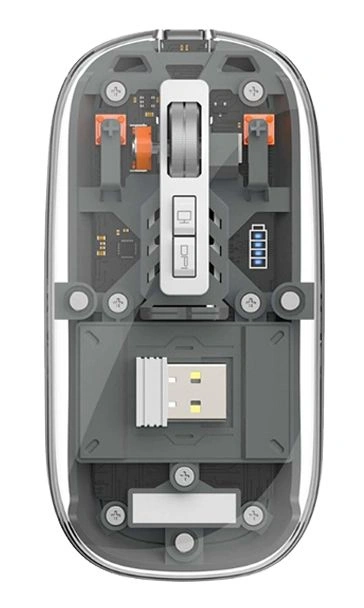 Мышь беспроводная прозрачная Wiwu WM105, Gray. Фото 1
