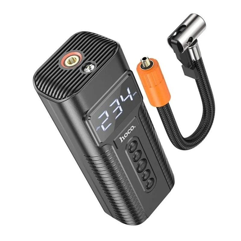 Автомобильный компрессор Hoco PH55 Roys, Чёрный. Фото 1