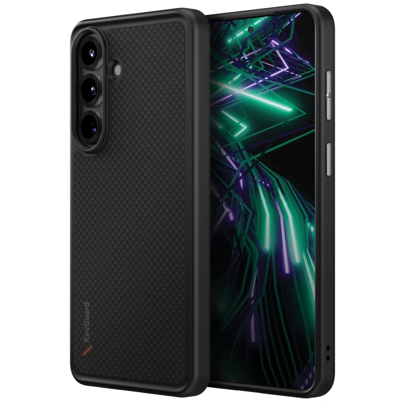 Накладка Uniq Keva Tough Aramid Protective (MagSafe) для Samsung Galaxy S26 Plus, Black (GS26PHYB-KEVAMCBLK). Фото 2