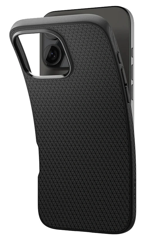 Накладка Spigen Liquid Air для iPhone 16 Pro, Matte Black (ACS08117). Фото 3