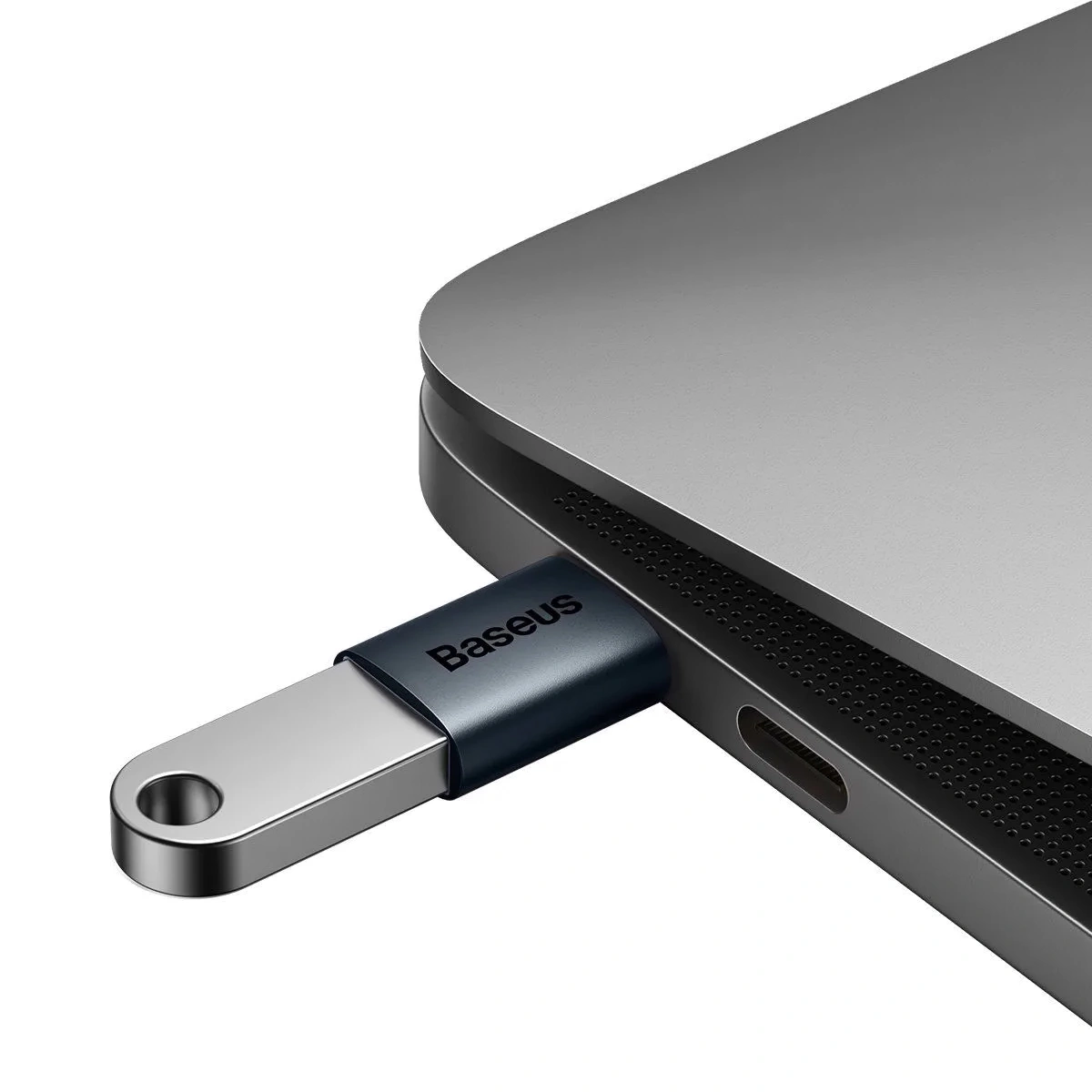 Переходник Baseus Ingenuity Series Mini OTG Adaptor Type-C to USB-A 3.1, Синий (ZJJQ000003). Фото 6