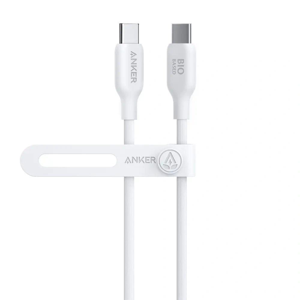 Кабель Anker 544 USB-C to USB-C 240W (Braided) 1.8m, White (A80F6P21). Фото 1