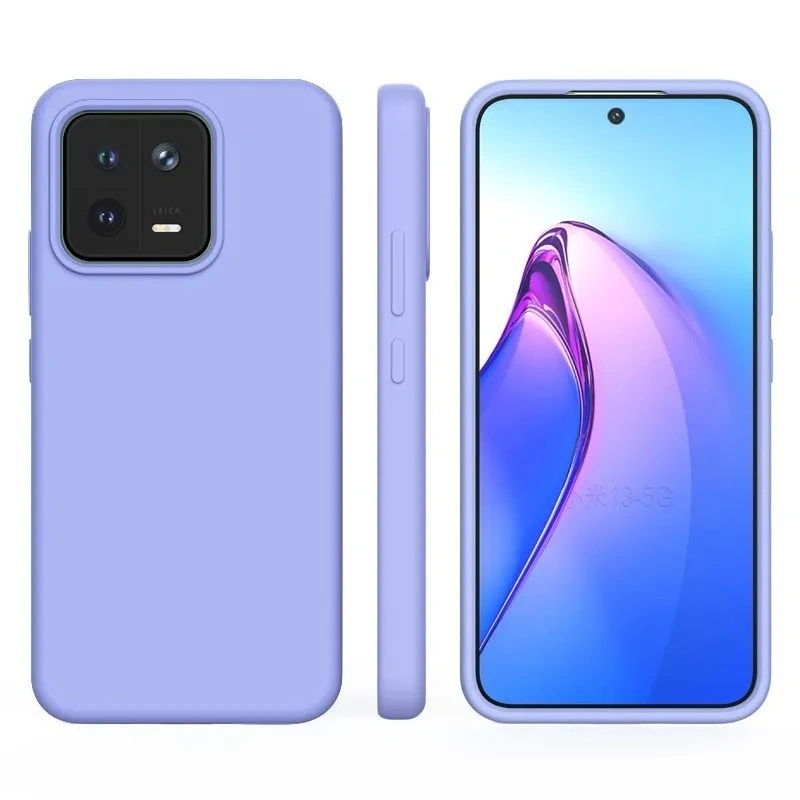 Накладка Silicone Case Logo для Xiaomi 13, Лиловая. Фото 1