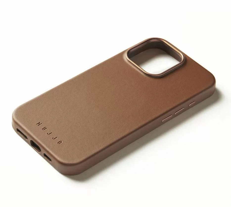 Накладка Mujjo Leather Case With MagSafe Compatible для iPhone 16 Pro Max, Brown (MUJJOCL055TN). Фото 3