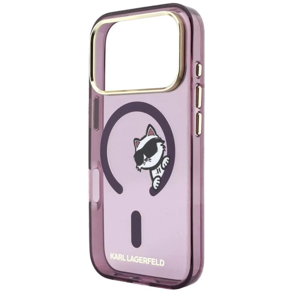Накладка Lagerfeld для iPhone 18 Pro Max/17 Pro Max IML Sketch Choupette Hard (MagSafe), Burgundy (KLHMP18X6HCPSCR). Фото 5