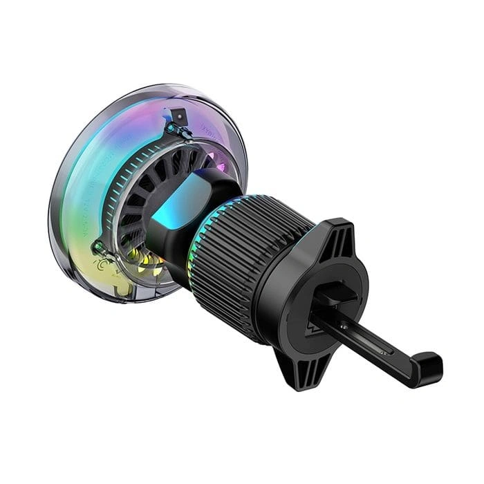 Держатель Wiwu CH-324 Magnetic Qi2 Wireless Car Mount 15W, Чёрный. Фото 3