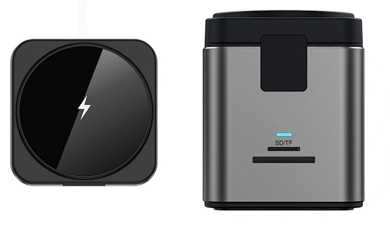 Хаб с беспроводной зарядкой Wiwu Cube Hub 9 в 1 USB-C Docking Wi-W025, Серый. Фото 2