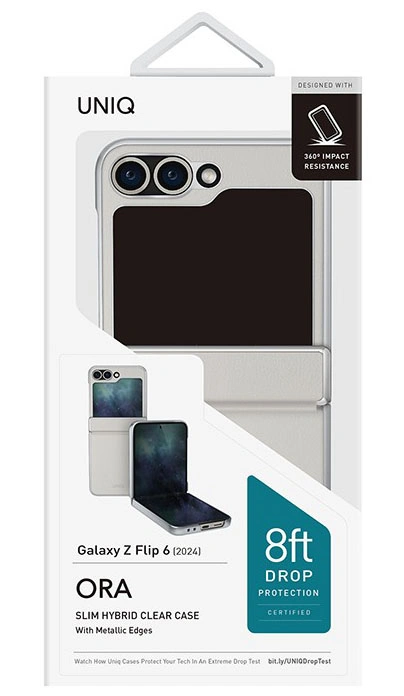 Чехол Uniq Hybrid для Samsung Galaxy Z Flip6/Z Flip5 ORA Premium leatherette, Cream (GZFLIP6HYB-ORACRM). Фото 3