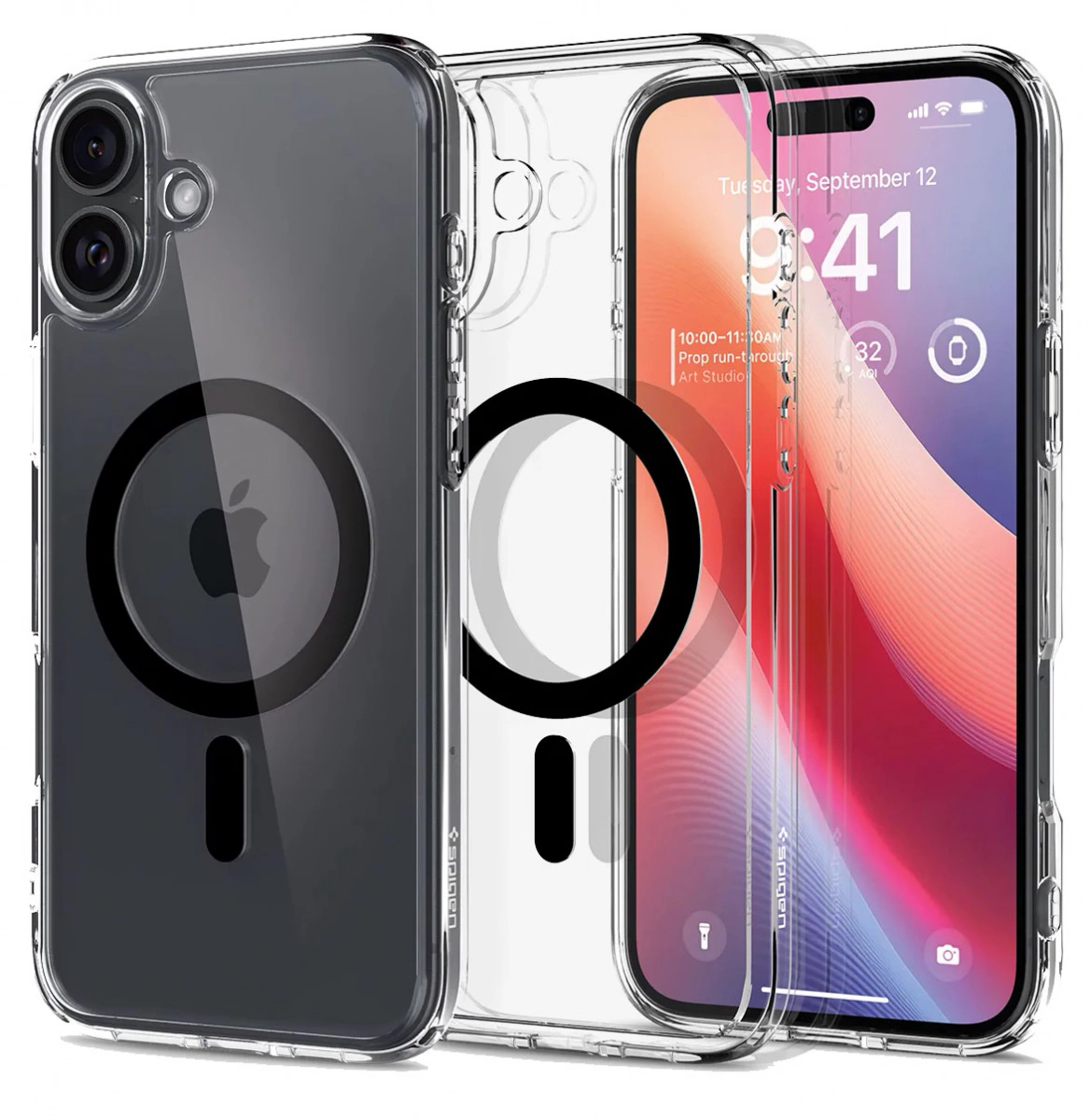 Накладка Spigen Ultra Hybrid (MagFit) для iPhone 16, Black (ACS08206). Фото 1