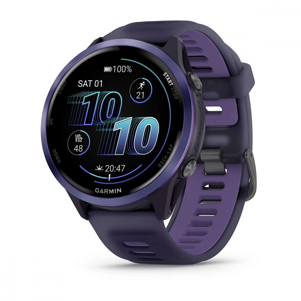 Умные часы Garmin Forerunner 570 47mm Indigo Aluminum with Translucent Imperial Purple Silicone (010-02971-02). Фото 1