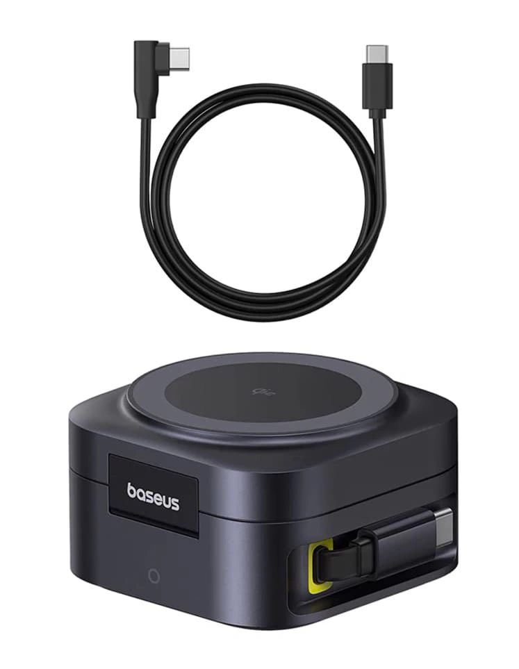 Беспроводное зарядное устройство Baseus PicoGo Series 2-in-1 Qi2 67W, P10276800123-00. Фото 6