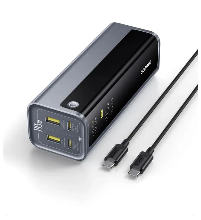 Внешний аккумулятор Baseus EnerGeek GP12 Fast Charge 145W 20800mAh (Type-C - Type-C кабель 100W), Чёрный (P10082109813-00). Фото 3