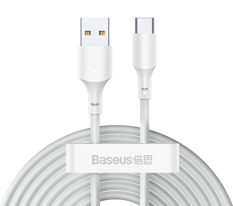 Кабель Baseus Simple Wisdom Data Cable Kit USB to Type-C 5A (2PCS/Set) 1.5m (TZCATZJ-02). Фото 2