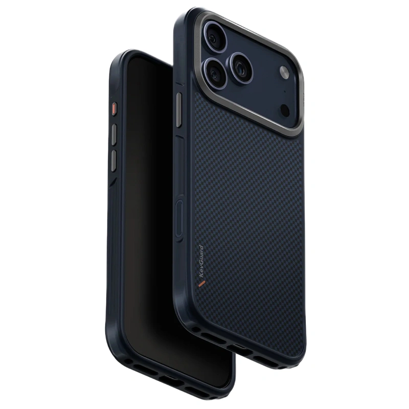 Накладка Uniq Tough Aramid Protective Case MagSafe для iPhone 17 Pro Max, Синяя (IP6.9P(2025)-KEVAMTBLU). Фото 5