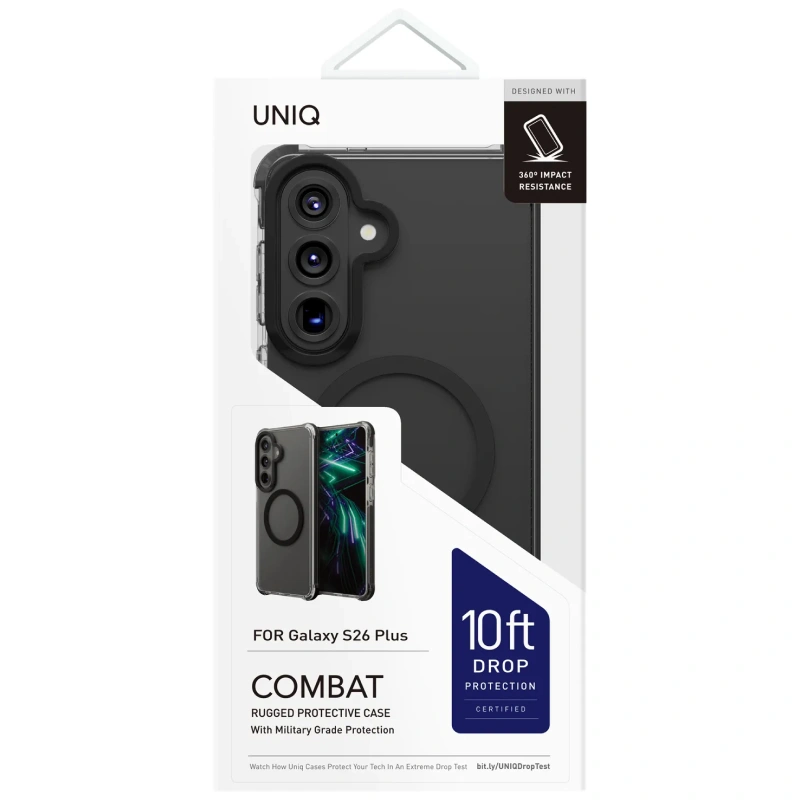 Накладка Uniq Combat Triple-Layer Defense (MagSafe) для Samsung Galaxy S26, Black (GS26HYB-COMMCBLK). Фото 3