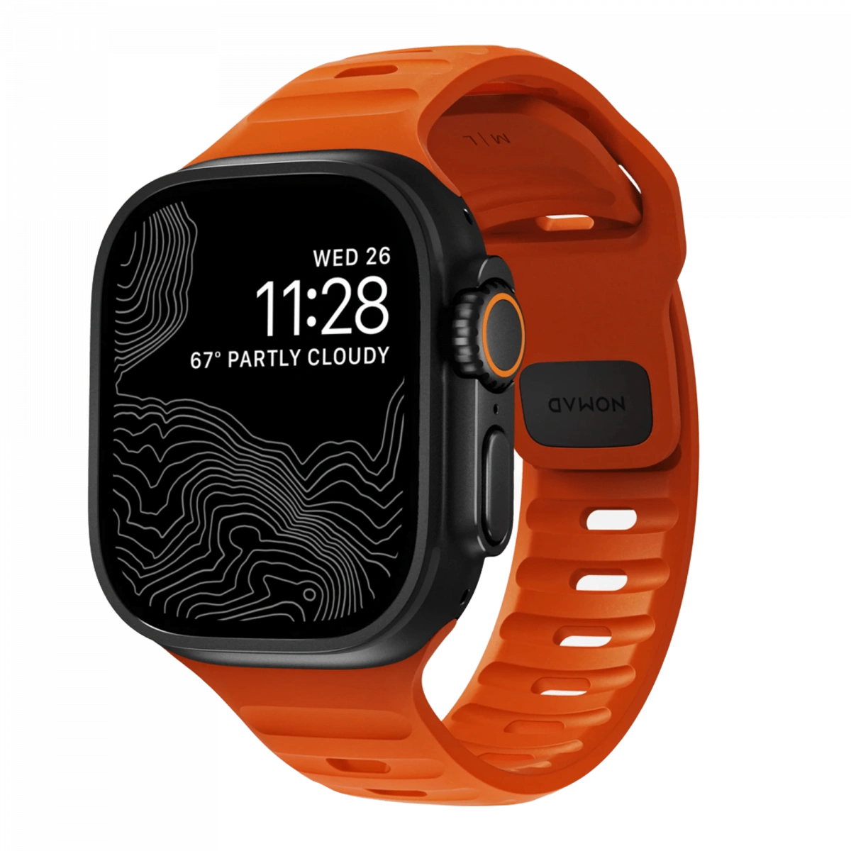 Ремешок Nomad Sport Band M/L для Apple Watch 42/44/45/49мм, Ultra Orange (NM00736685). Фото 1