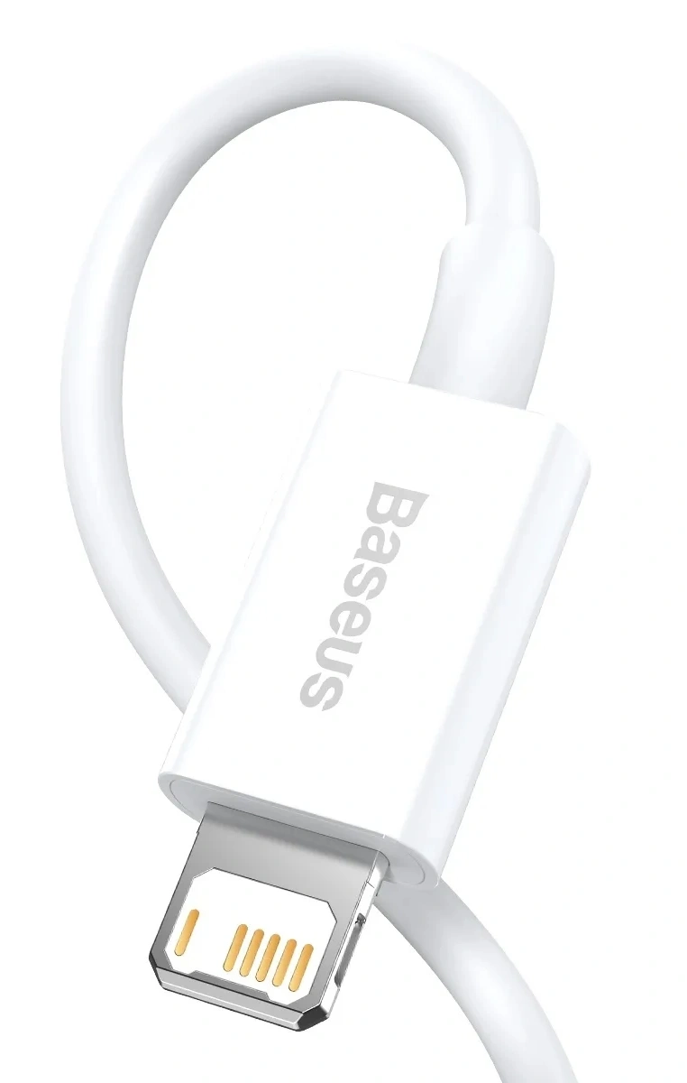 Кабель Baseus Superior Series Fast Charging Data Cable USB to iP 2.4A 1m, Белый (CALYS-B02). Фото 4