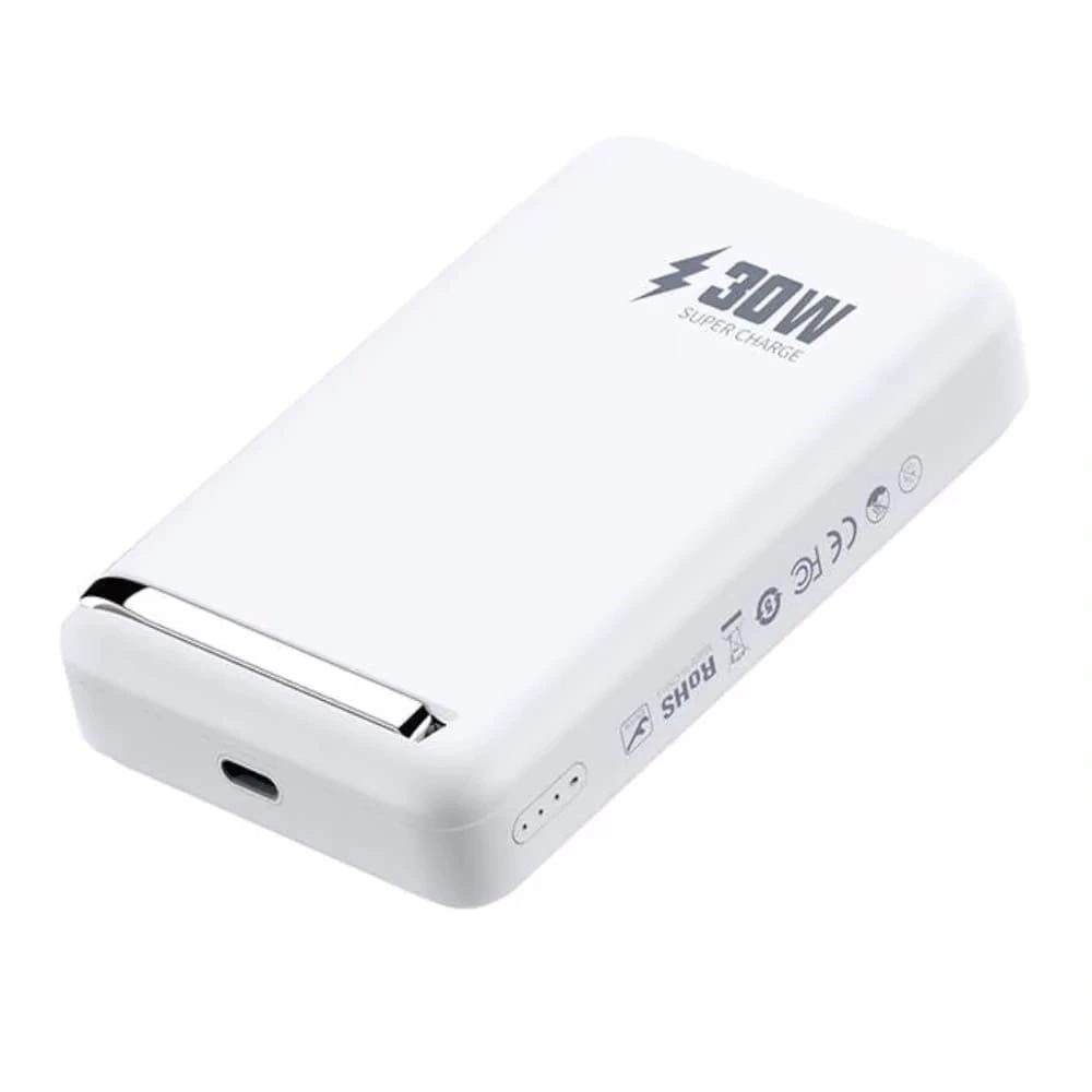 Внешний аккумулятор Wiwu Wi-P031 Power Bank MagSafe 10000 mAh 30W, Белый. Фото 5
