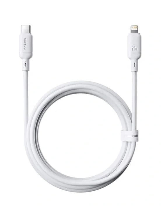 Кабель Baseus Silky Series Type-C to IP 20W 2м, Белый (P10377700213-01). Фото 1