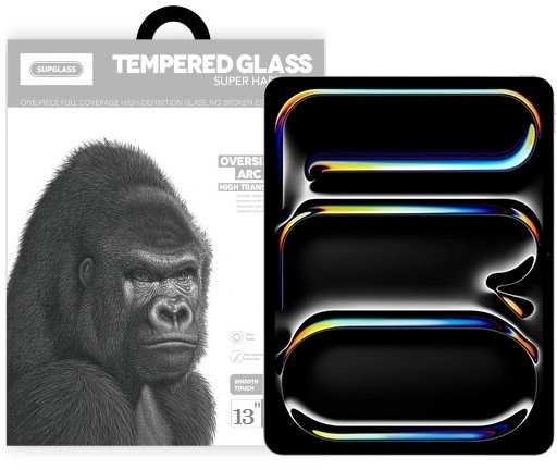 Защитное стекло SupGlass для iPad Pro 11" (2024) Tempered Glass Super Hardness 9D XC-20, Прозрачное. Фото 1