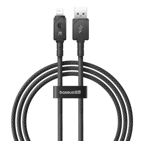 Кабель Baseus Unbreakable Series Fast Charging Data Cable USB to iP 2.4A 2m, Чёрный (P10355802111-01). Фото 1