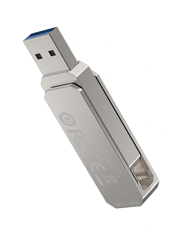Накопитель Wiwu Infinite 2in1 USB3.2 Flash Drive USB Type-C 128Gb, Silver (Wi-FD003). Фото 3