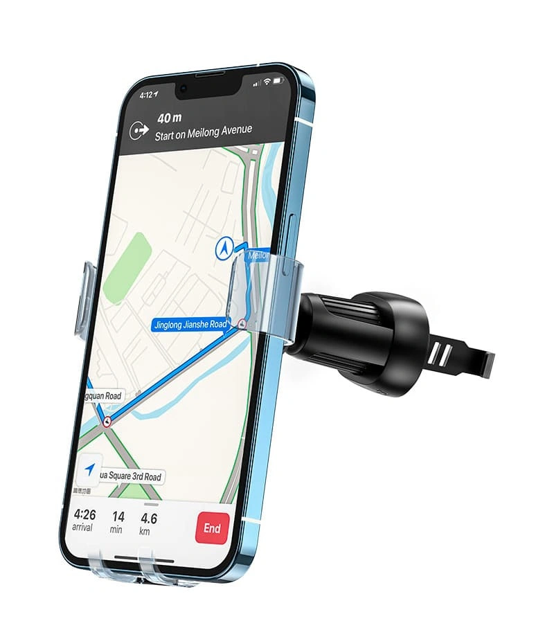 Держатель Hoco H7 Small Gravity Car Holder (Air Outlet), Тёмно-серый. Фото 2