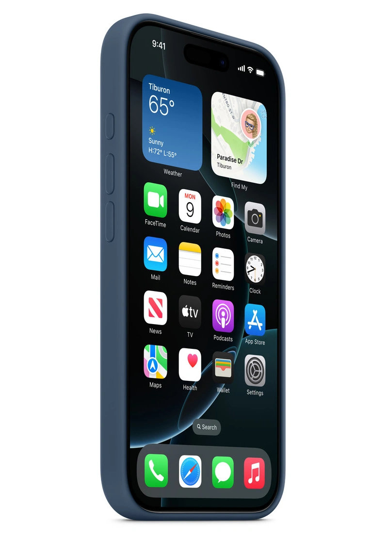 Накладка для iPhone 16 Pro Max Silicone Case With MagSafe, Denim. Фото 5