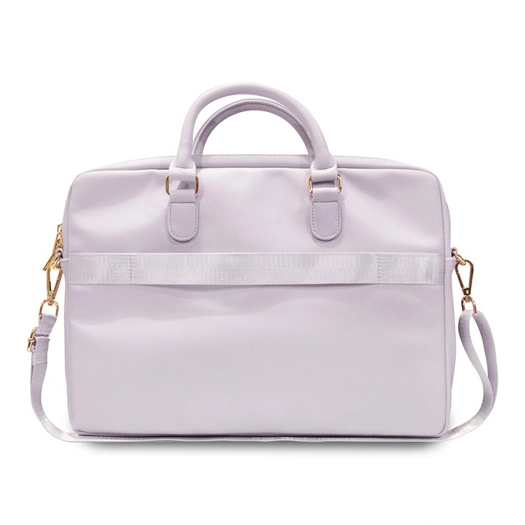 Сумка для ноутбука Guess 15"/16" PU Grained leather Bag 4G metal logo with Zipper, Purple (GUCB15ZPGSTEGU). Фото 2