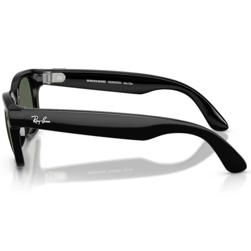 Умные очки Ray Ban Wayfarer (Gen 2) RW4012 Глянцевый чёрный/Зелёный фотохром L 155-53mm (601/7153). Фото 3