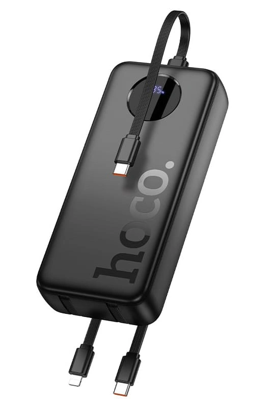 Внешний аккумулятор Hoco J132A Sabio 22.5W+PD20W 20000mAh, Чёрный (fully compatible power bank with 3 cables). Фото 2