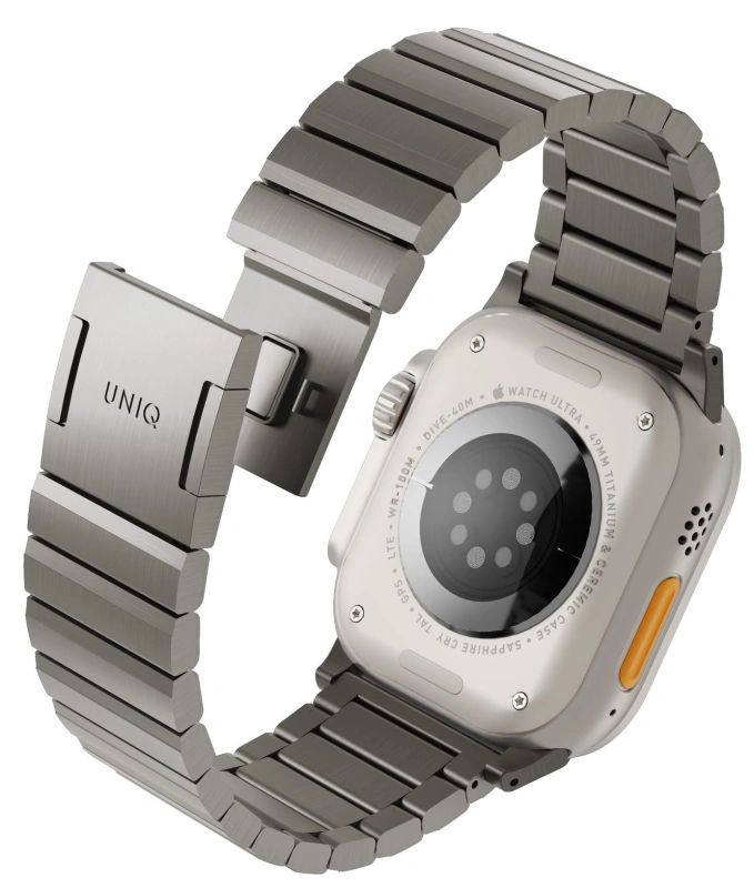 Ремешок Uniq для Apple Watch 44/45/46/49мм Strova MAG Strap Link Steel, Silver (49MM-STRVMSIL). Фото 3