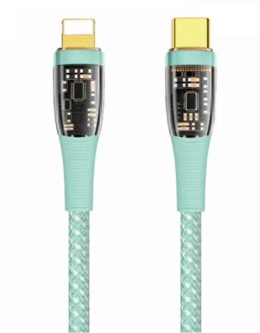 Кабель Wiwu Type-C to Lightning Cable 1.2м TM01, Зелёный