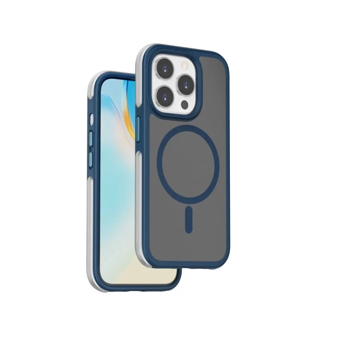 Накладка Wiwu Premium case With MagSafe для iPhone 15 Pro, Синяя (ZKK-012)