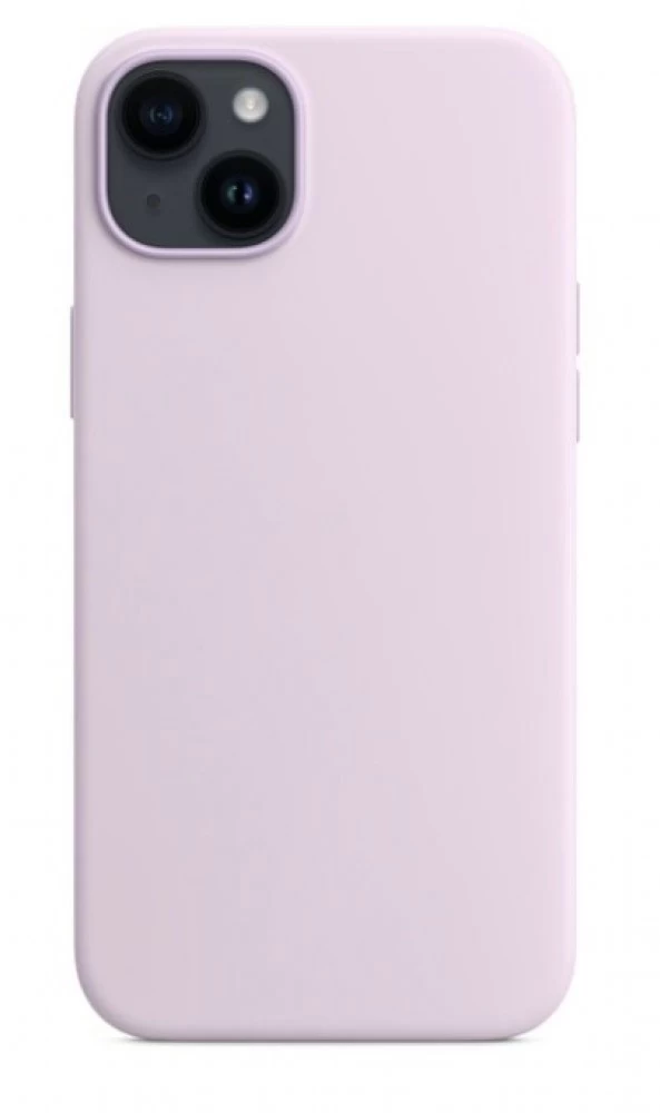 Накладка Silicone Case для iPhone 15, Бледно-лиловая