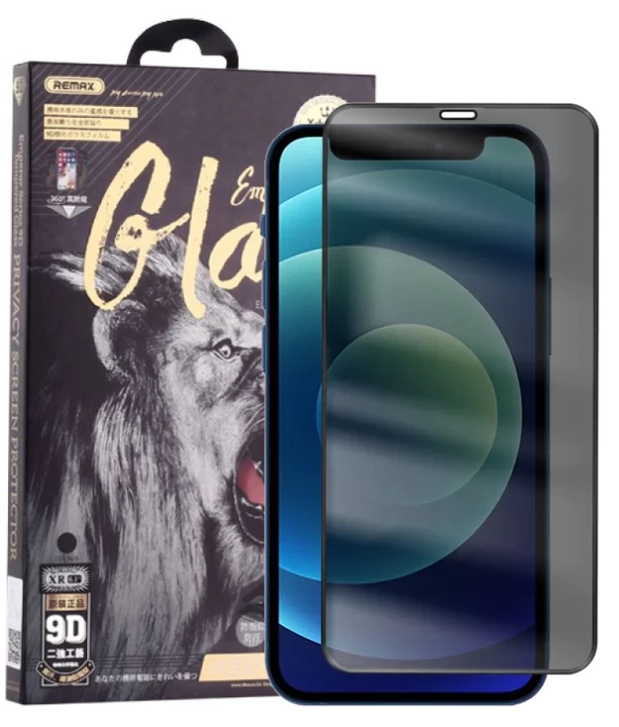 Защитное стекло Remax GL-35 (Anti-Spy) 9D для iPhone 12 Pro / iPhone 12 , Чёрное