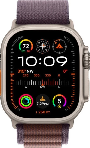 Apple Watch Ultra 2 GPS+Cellular 49mm, ремешок "Indigo Alpine Loop" размер L 145-160 mm (MREW3)