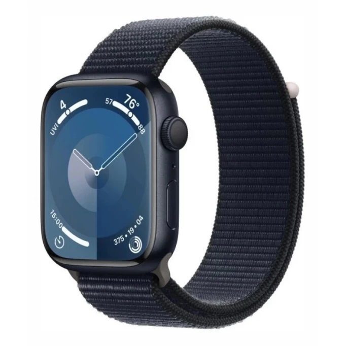 Apple Watch Series 9, 41 мм, алюминий цвета "тёмная ночь", спортивный ремешок "тёмная ночь" (MR8Y3)