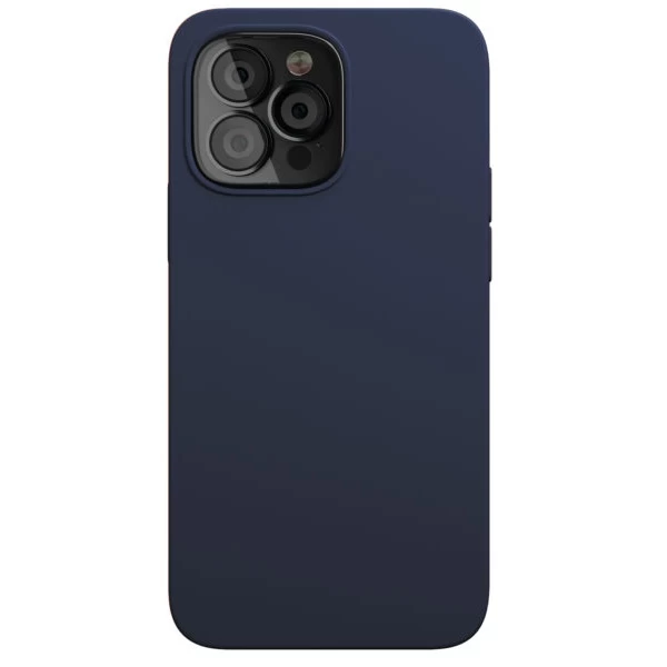 Накладка Silicone Case With MagSafe для iPhone 15 Pro Maх, Тёмно-синяя