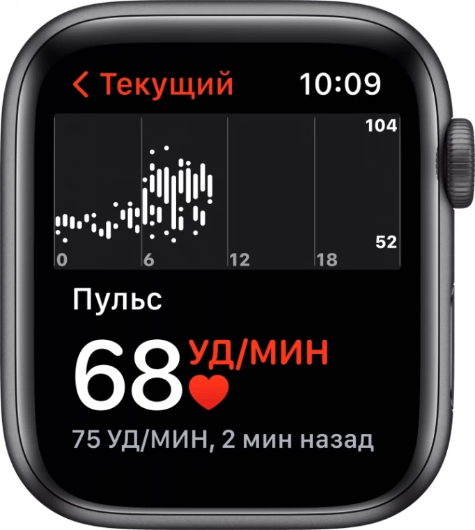 Apple Watch SE (2021), 44 мм, алюминий "серый космос", спортивный ремешок Nike черного цвета (MKQ83)
