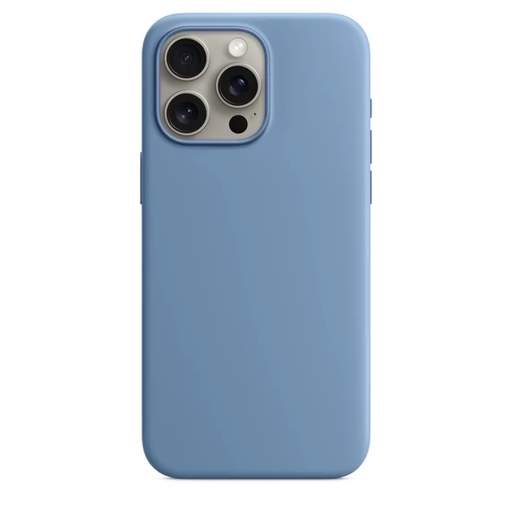 Накладка Silicone Case With MagSafe для iPhone 15 Pro, Winter Blue
