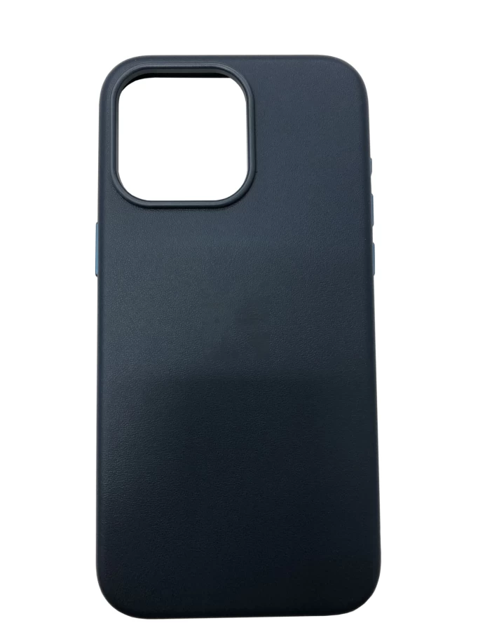 Накладка Leather Case With MagSafe для iPhone 15 Pro Max, Синяя