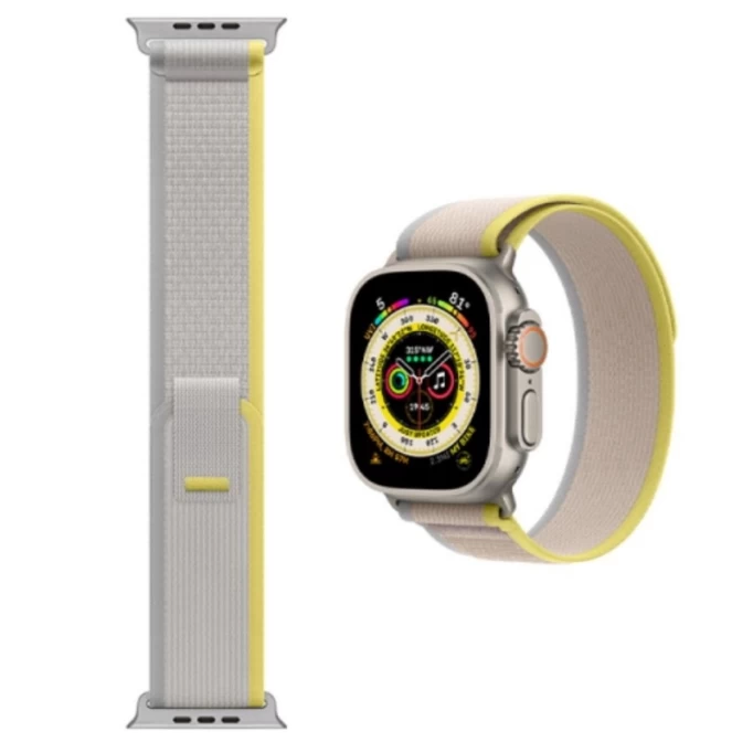 Ремешок Wiwu Trail Loop для Apple Watch 42/44/45/49мм, Yellow/Ivory